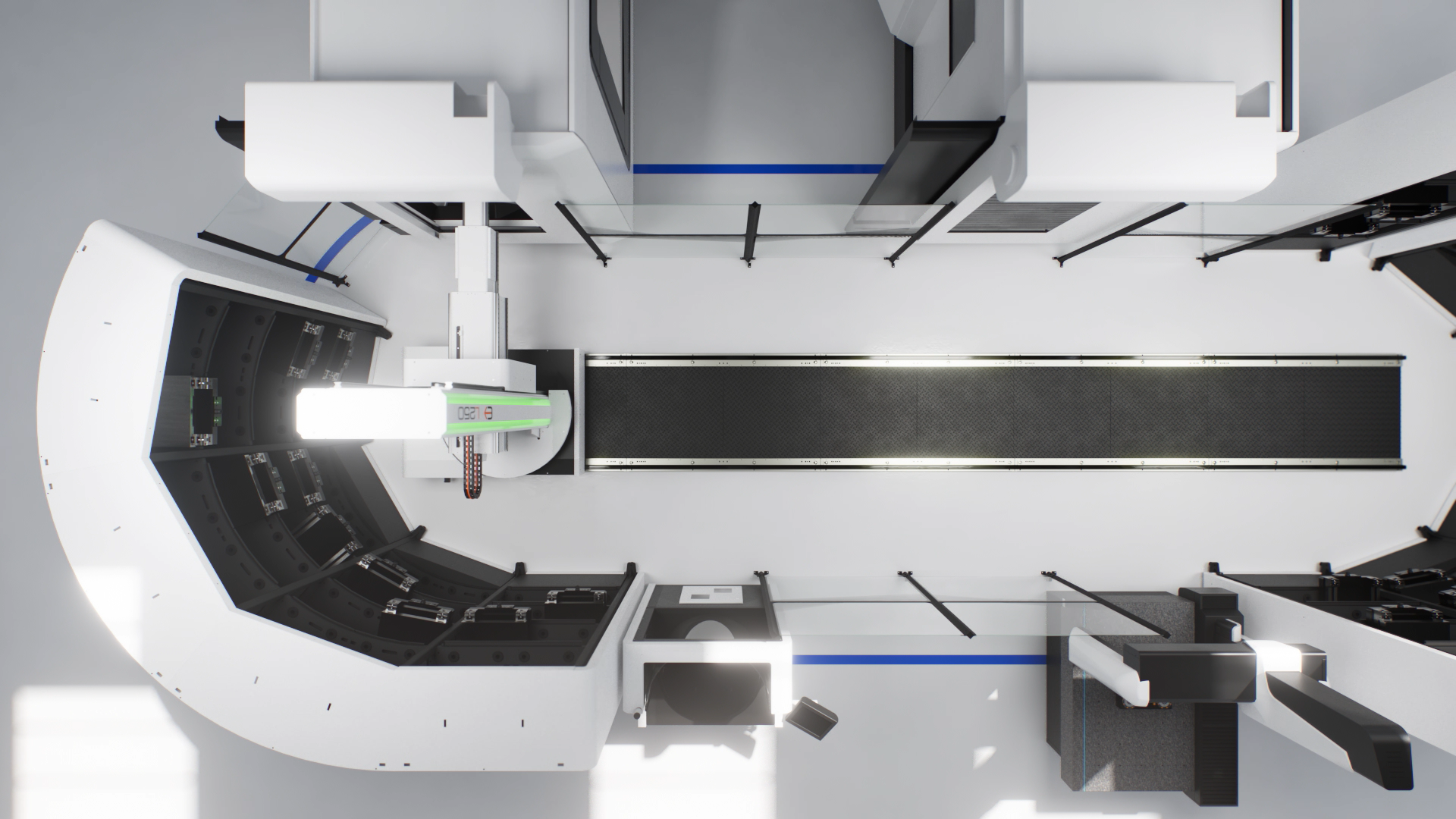Machine Engineering Data vue de haut - Animation 3D