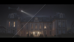 Le Roi Des Cons, court-métrage, hélicoptère, château, effets spéciaux, nuit, lumière